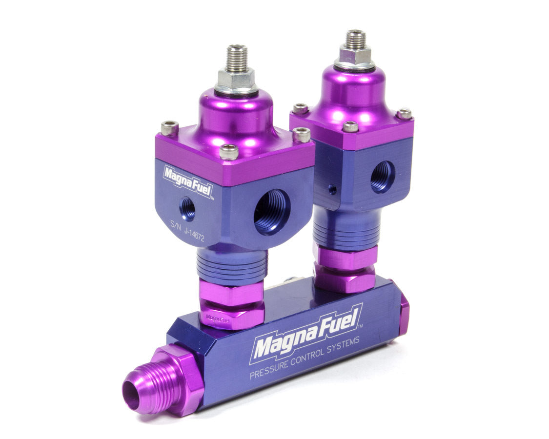 Magnafuel/Magnaflow Fuel Systems Nitrous Oxide Fuel Pressure Regulator Kit - Two Regulators - Fuel Block - Aluminum -