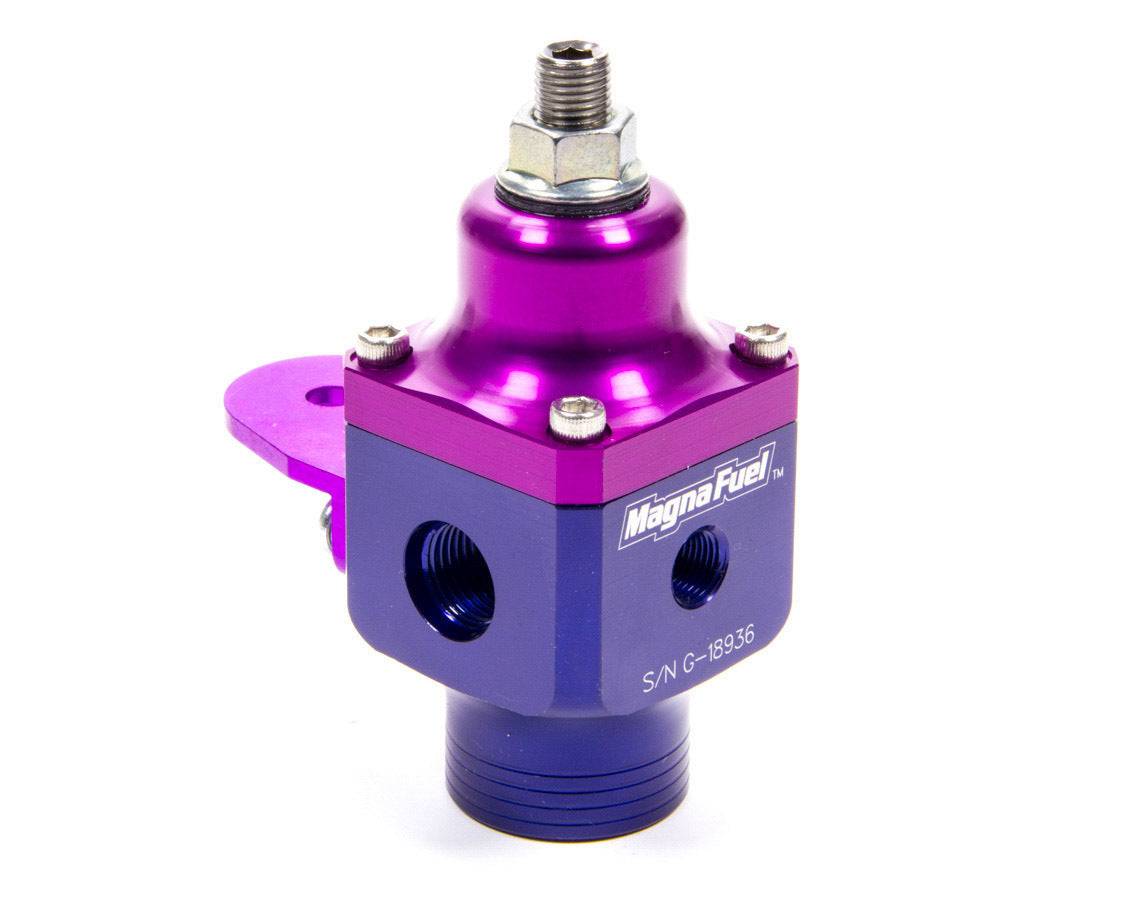 Magnafuel/Magnaflow Fuel Systems Fuel Pressure Regulator - 4 to 12 psi - In-Line - 10 AN O-Ring Inlet - Dual 6 AN