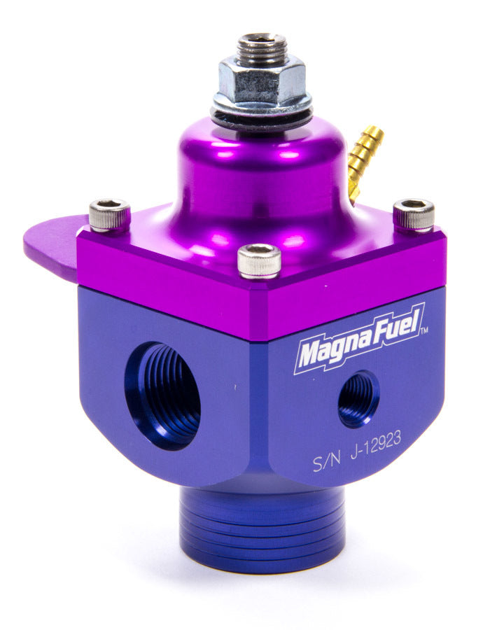 Magnafuel/Magnaflow Fuel Systems Fuel Pressure Regulator - 4 to 12 psi - In-Line - 10 AN O-Ring Inlet - Dual 8 AN