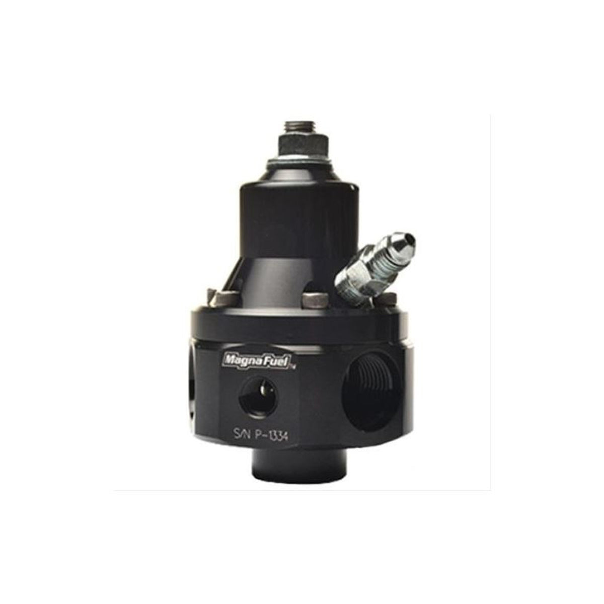 Magnafuel/Magnaflow Fuel Systems Fuel Pressure Regulator - 3 to 12 psi - In-Line - 8 AN O-Ring Inlet - Four 8 AN