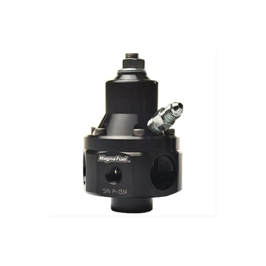 Magnafuel/Magnaflow Fuel Systems Fuel Pressure Regulator - 3 to 12 psi - In-Line - 8 AN O-Ring Inlet - Four 8 AN