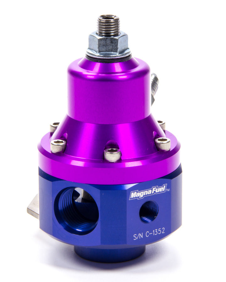 Magnafuel/Magnaflow Fuel Systems Fuel Pressure Regulator - 3 to 12 psi - In-Line - 8 AN O-Ring Inlet - Four 8 AN