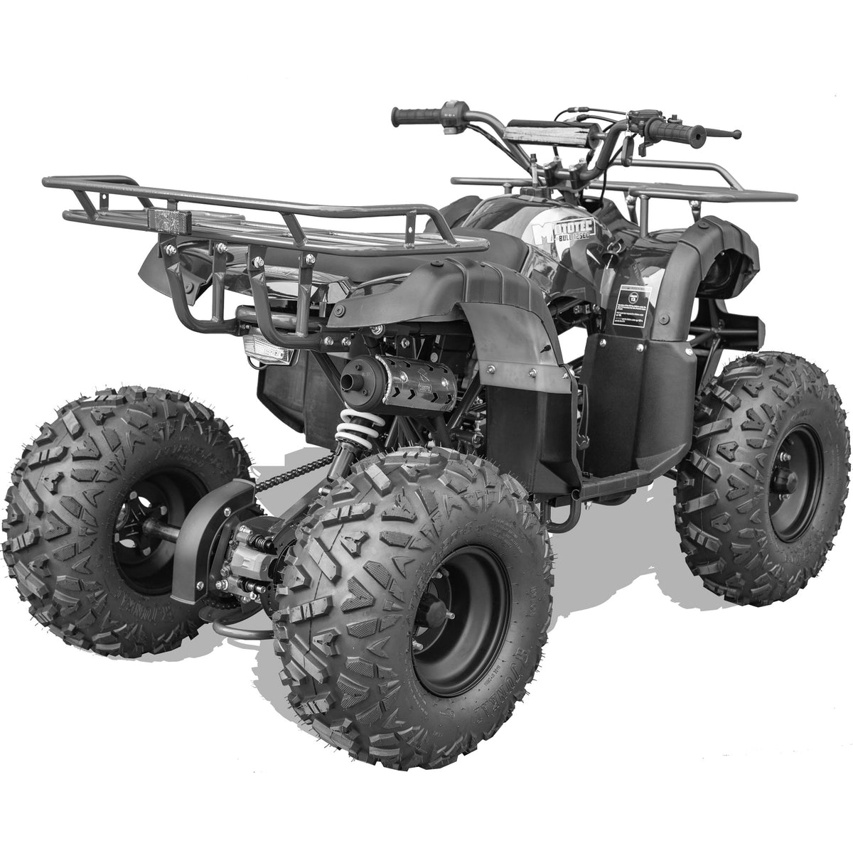 MotoTec Bull 125cc 4-Stroke Kids Gas ATV Black - view 3