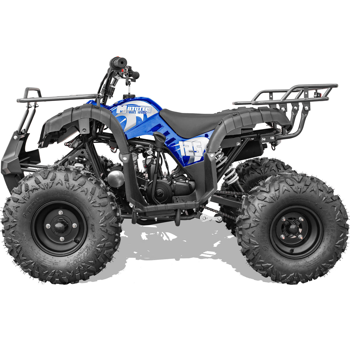 MotoTec Bull 125cc 4-Stroke Kids Gas ATV Blue - view 6