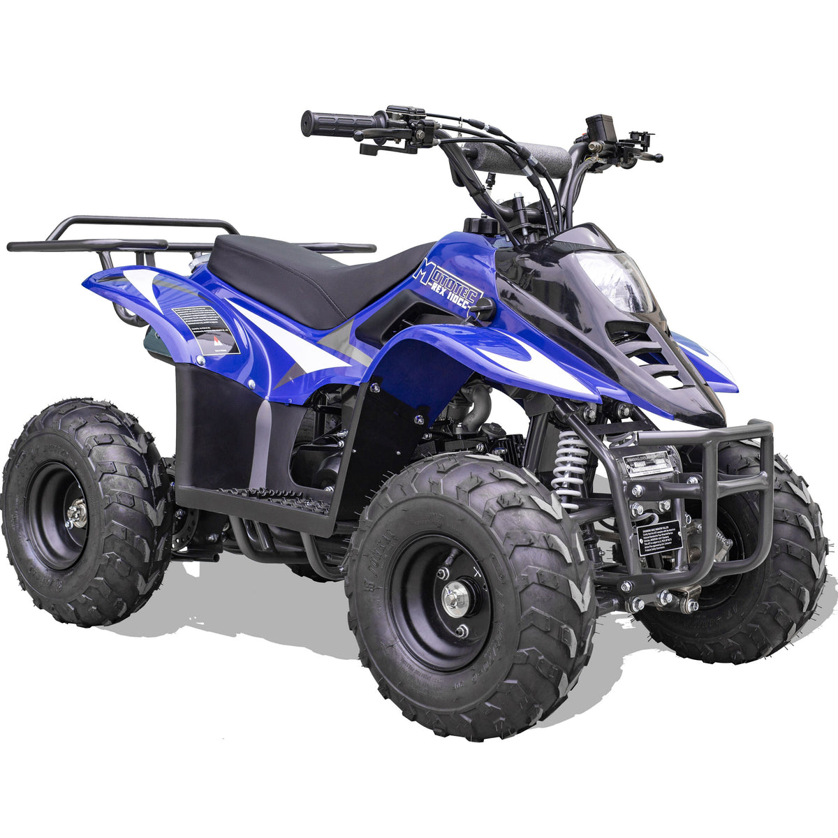 MotoTec Rex 110cc 4-Stroke Kids Gas ATV Blue - view 4