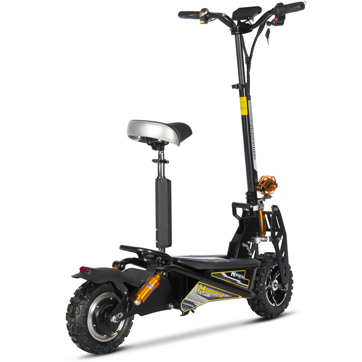 MotoTec Ares 48V 1600W Electric Scooter Black - view 5