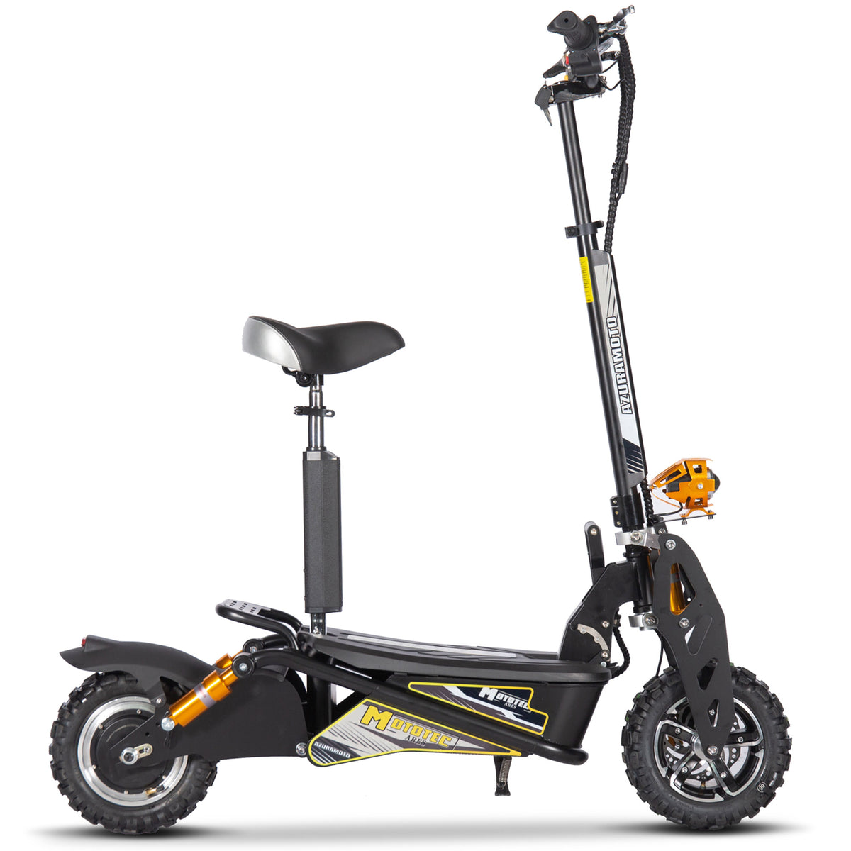 MotoTec Ares 48V 1600W Electric Scooter Black - view 6