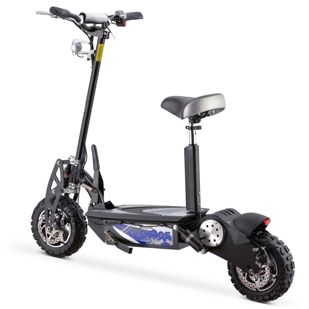 MotoTec Chaos 2000W 60V Lithium Electric Scooter Black - view 2