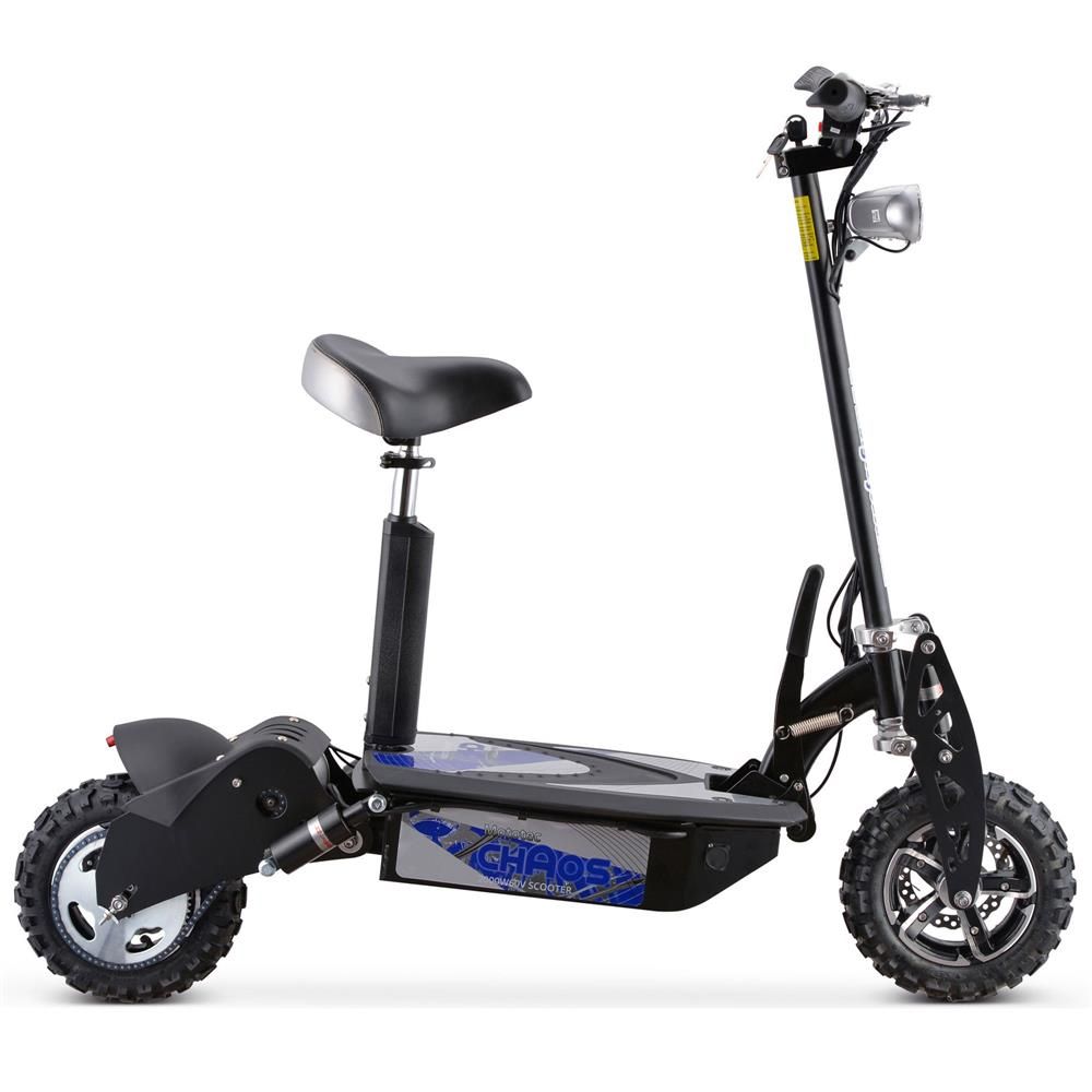 MotoTec Chaos 2000W 60V Lithium Electric Scooter Black - view 3