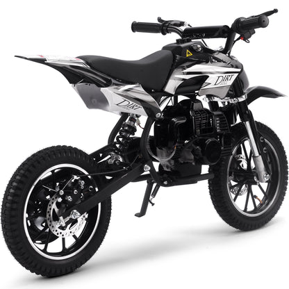 MotoTec Big Alien 50cc 2-Stroke Kids Gas Dirt Bike Black - view 3