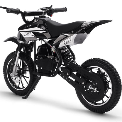 MotoTec Big Alien 50cc 2-Stroke Kids Gas Dirt Bike Black - view 4