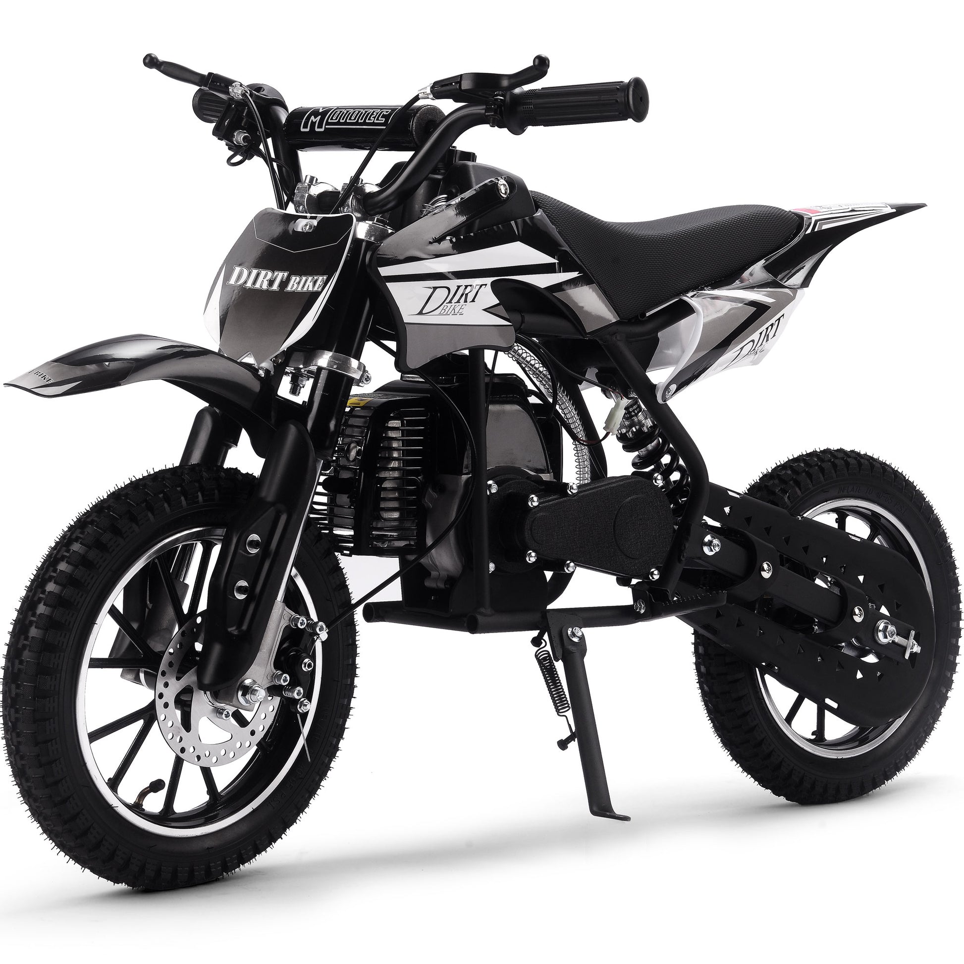 MotoTec Big Alien 50cc 2-Stroke Kids Gas Dirt Bike Black - view 6