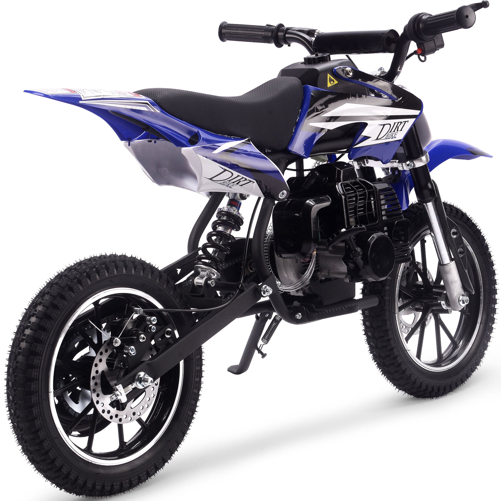 MotoTec Big Alien 50cc 2-Stroke Kids Gas Dirt Bike Blue - view 3