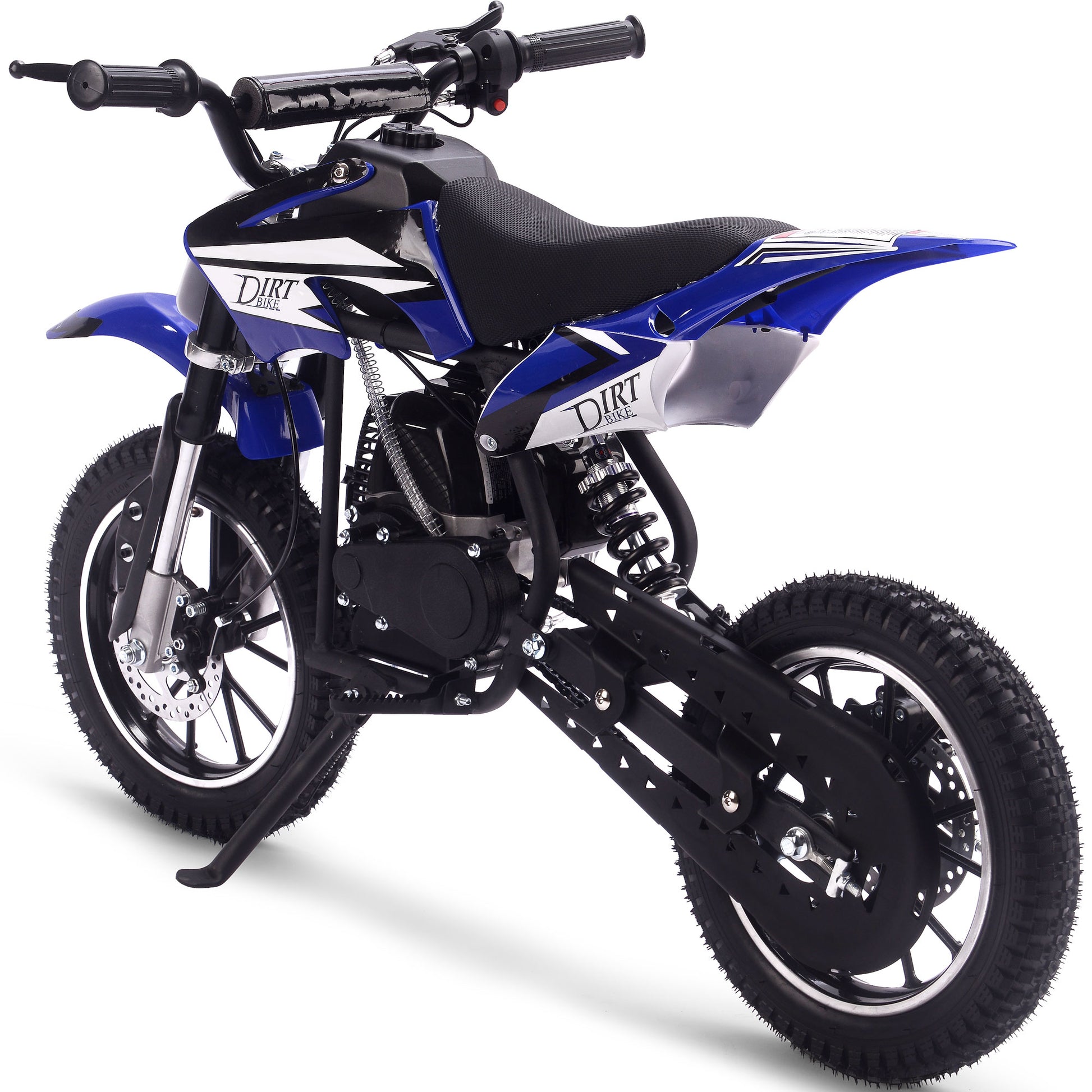 MotoTec Big Alien 50cc 2-Stroke Kids Gas Dirt Bike Blue - view 4