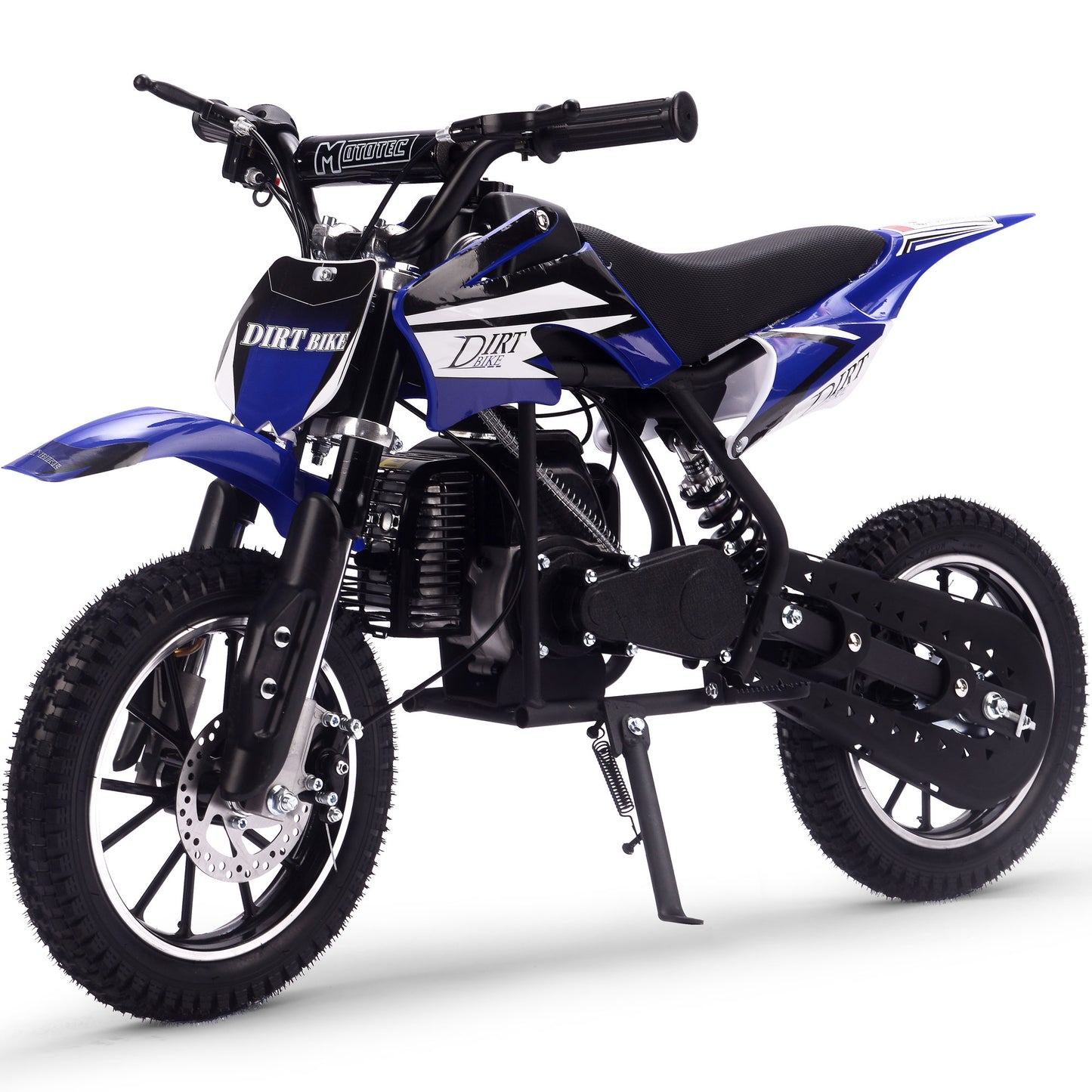 MotoTec Big Alien 50cc 2-Stroke Kids Gas Dirt Bike Blue - view 6