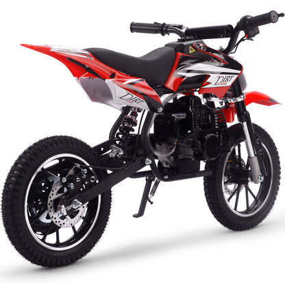 MotoTec Big Alien 50cc 2-Stroke Kids Gas Dirt Bike Red - view 3