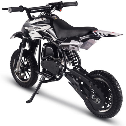 MotoTec Alien 50cc 2-Stroke Kids Gas Dirt Bike Black - view 3