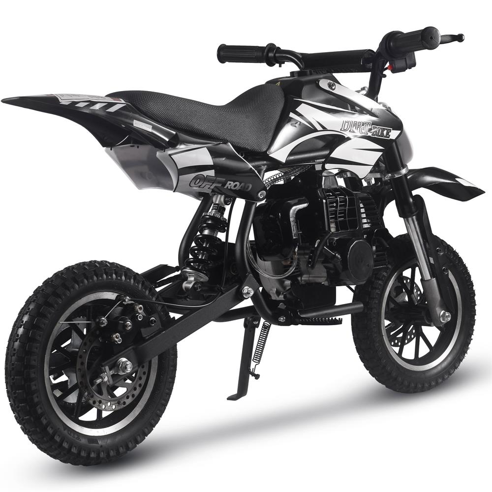MotoTec Alien 50cc 2-Stroke Kids Gas Dirt Bike Black - view 4
