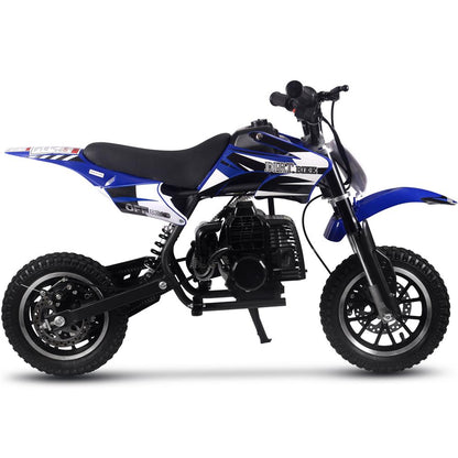 MotoTec Alien 50cc 2-Stroke Kids Gas Dirt Bike Blue - view 2