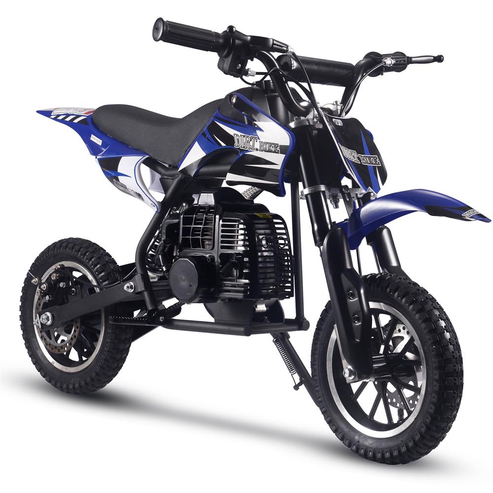 MotoTec Alien 50cc 2-Stroke Kids Gas Dirt Bike Blue - view 6