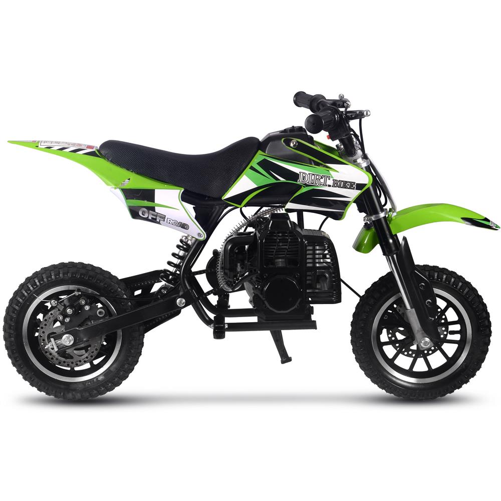 MotoTec Alien 50cc 2-Stroke Kids Gas Dirt Bike Green - view 5