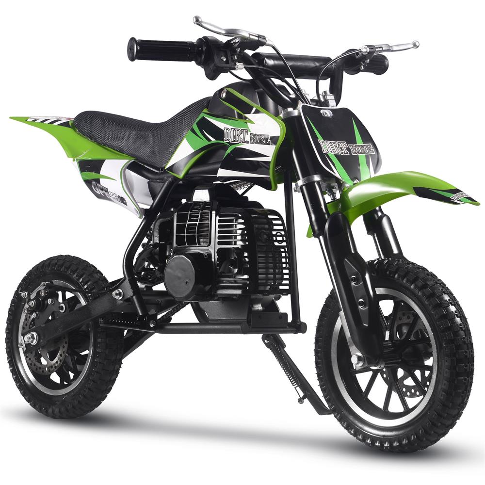 MotoTec Alien 50cc 2-Stroke Kids Gas Dirt Bike Green - view 6