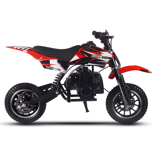 MotoTec Alien 50cc 2-Stroke Kids Gas Dirt Bike Red - view 2