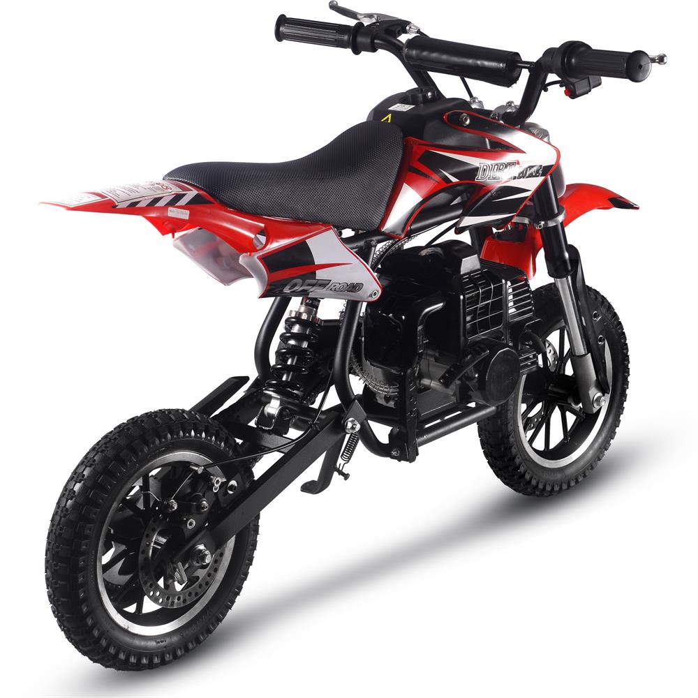 MotoTec Alien 50cc 2-Stroke Kids Gas Dirt Bike Red - view 3