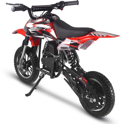 MotoTec Alien 50cc 2-Stroke Kids Gas Dirt Bike Red - view 4