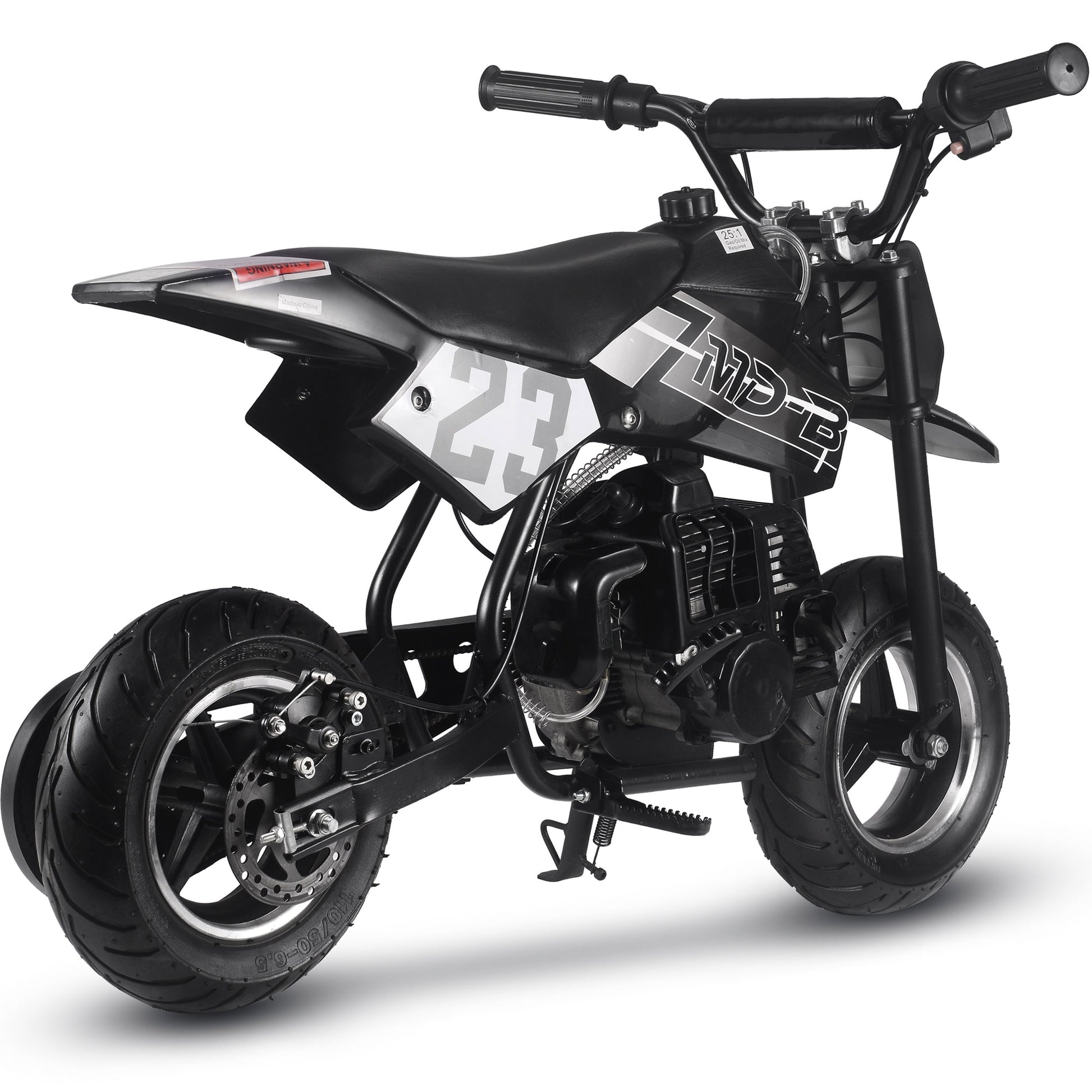 MotoTec Supermoto 50cc 2-Stroke Kids Dirt Bike Black - view 3