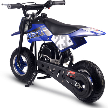 MotoTec Supermoto 50cc 2-Stroke Kids Dirt Bike Blue - view 4