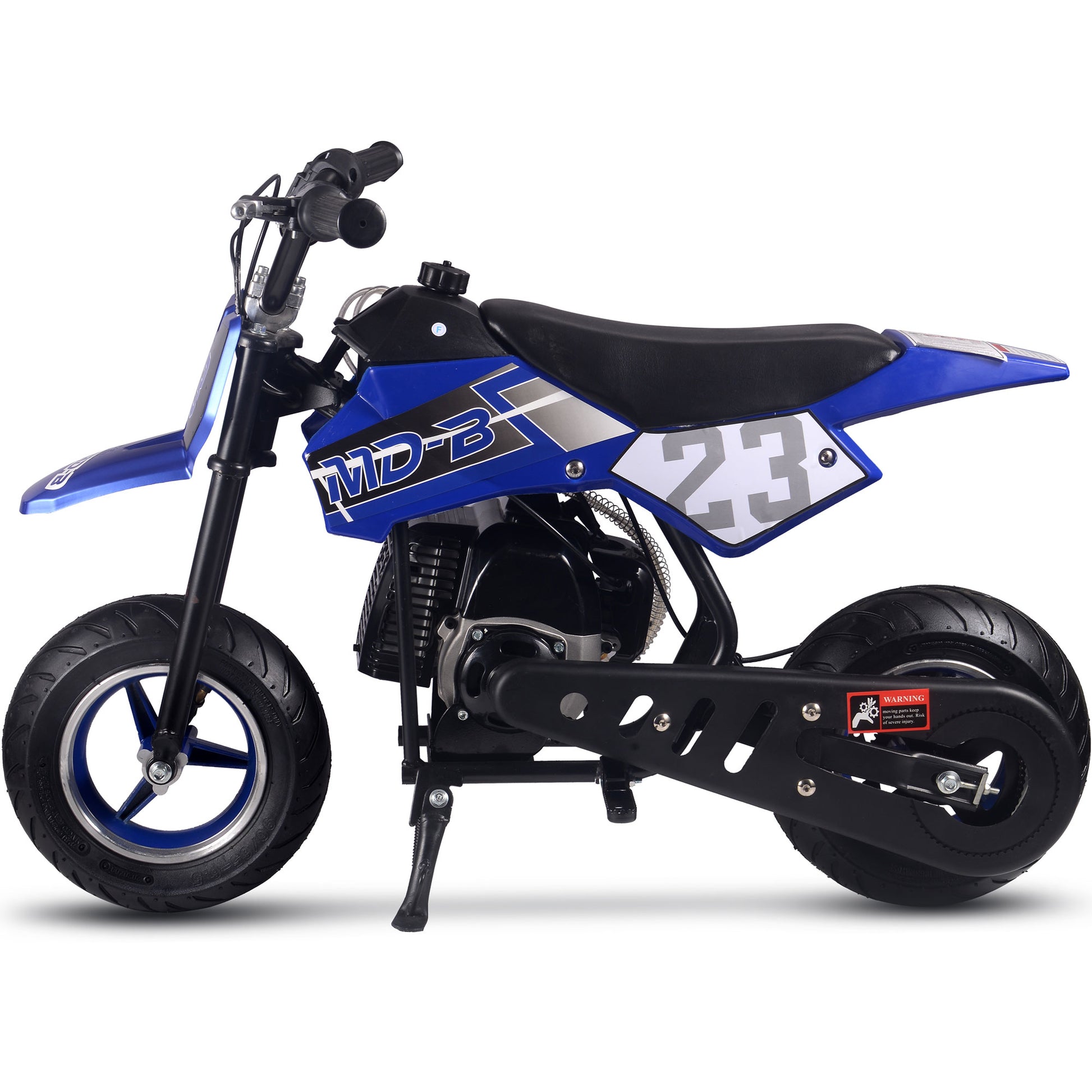 MotoTec Supermoto 50cc 2-Stroke Kids Dirt Bike Blue - view 5