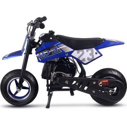 MotoTec Supermoto 50cc 2-Stroke Kids Dirt Bike Blue - view 5