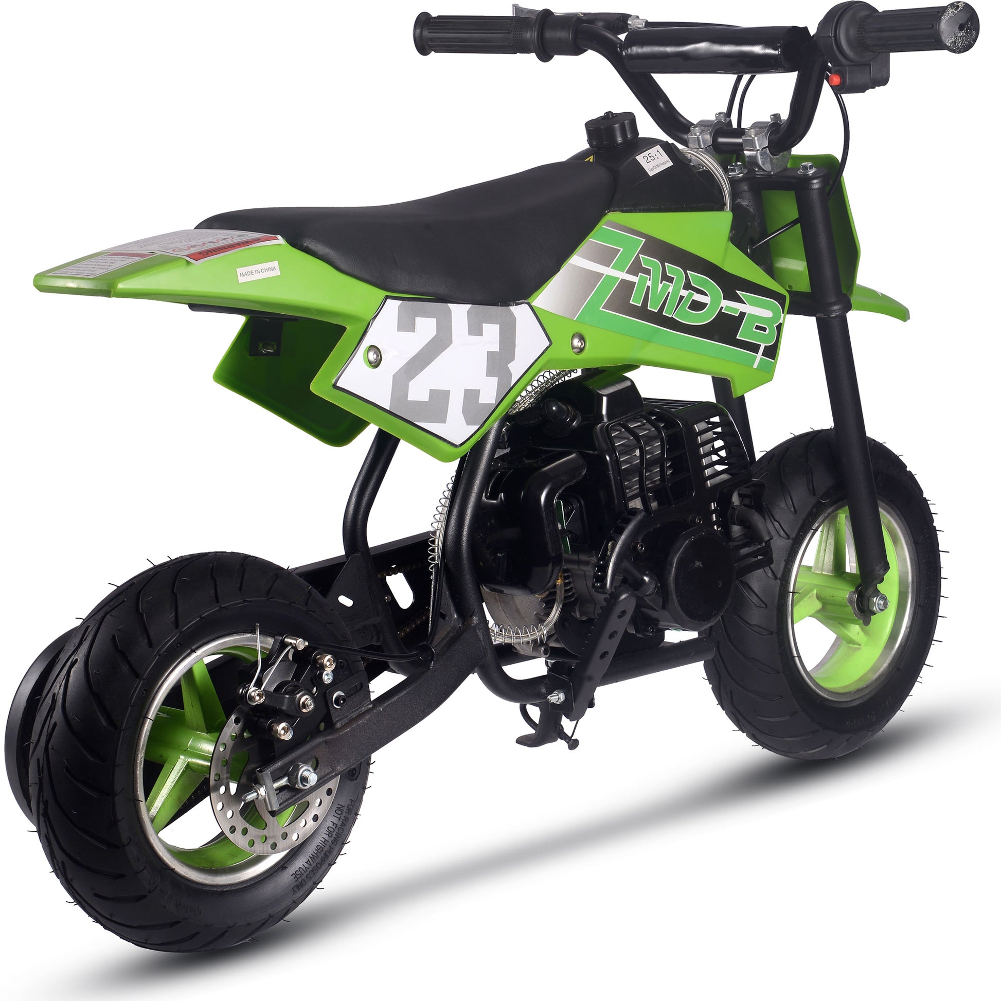MotoTec Supermoto 50cc 2-Stroke Kids Dirt Bike Green - view 3