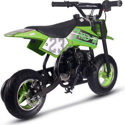 MotoTec Supermoto 50cc 2-Stroke Kids Dirt Bike Green - view 3