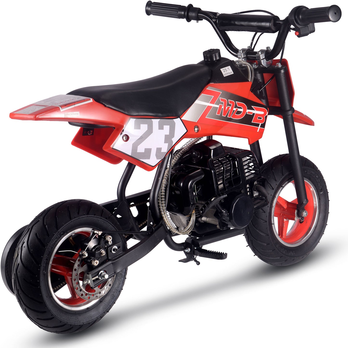 MotoTec Supermoto 50cc 2-Stroke Kids Dirt Bike Red - view 3