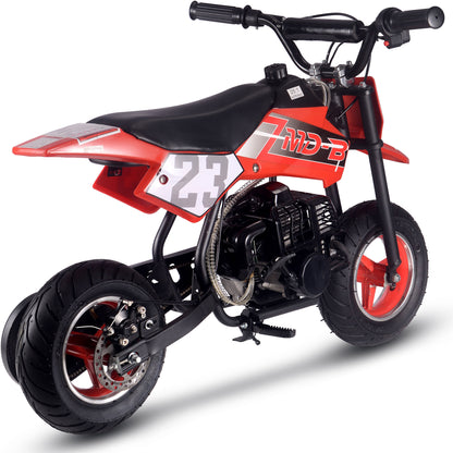 MotoTec Supermoto 50cc 2-Stroke Kids Dirt Bike Red - view 3