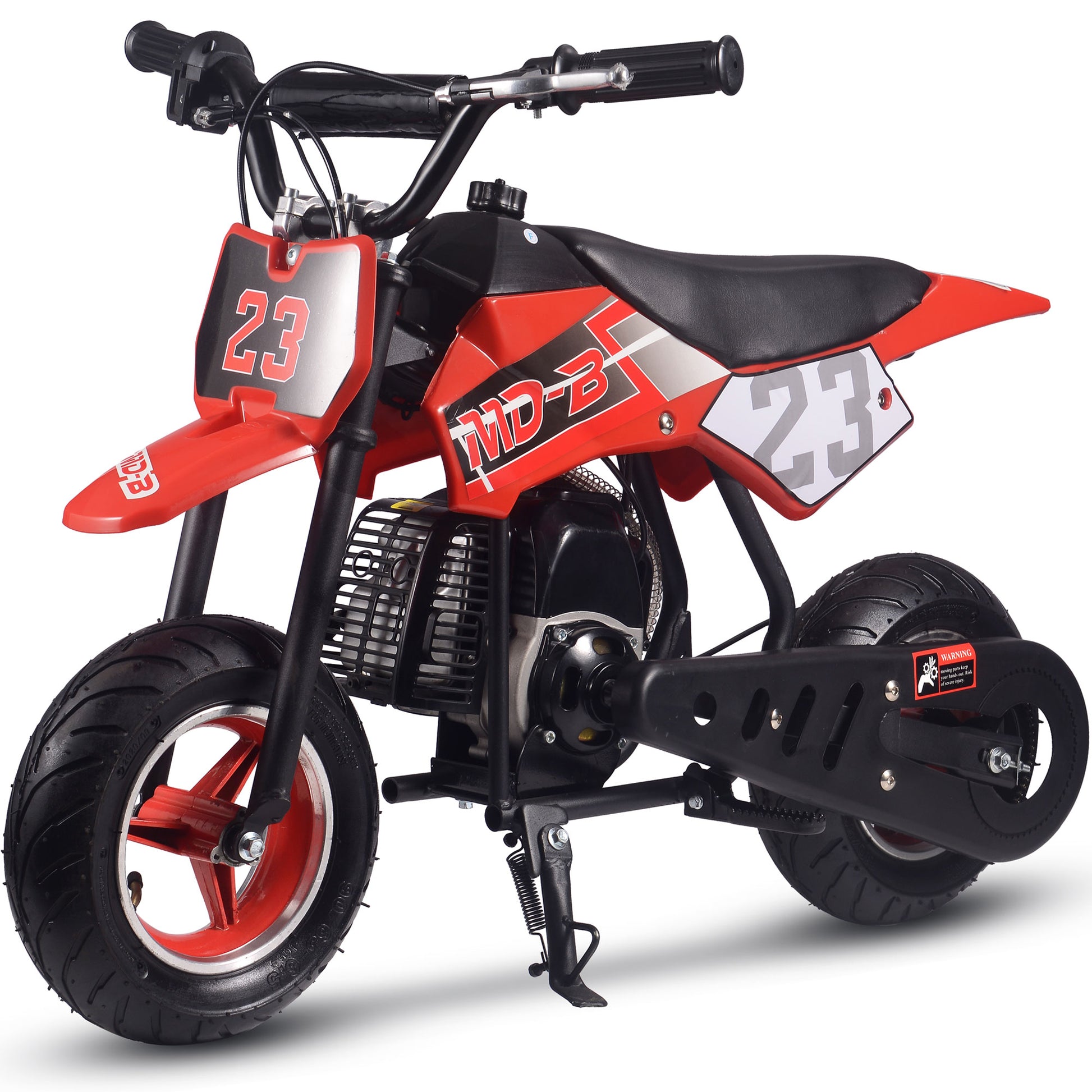 MotoTec Supermoto 50cc 2-Stroke Kids Dirt Bike Red - view 6