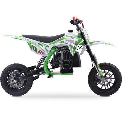 MotoTec Villain 52cc 2-Stroke Kids Gas Dirt Bike Green - view 3