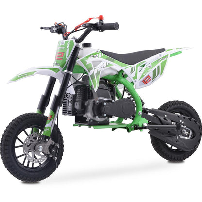 MotoTec Villain 52cc 2-Stroke Kids Gas Dirt Bike Green - view 4