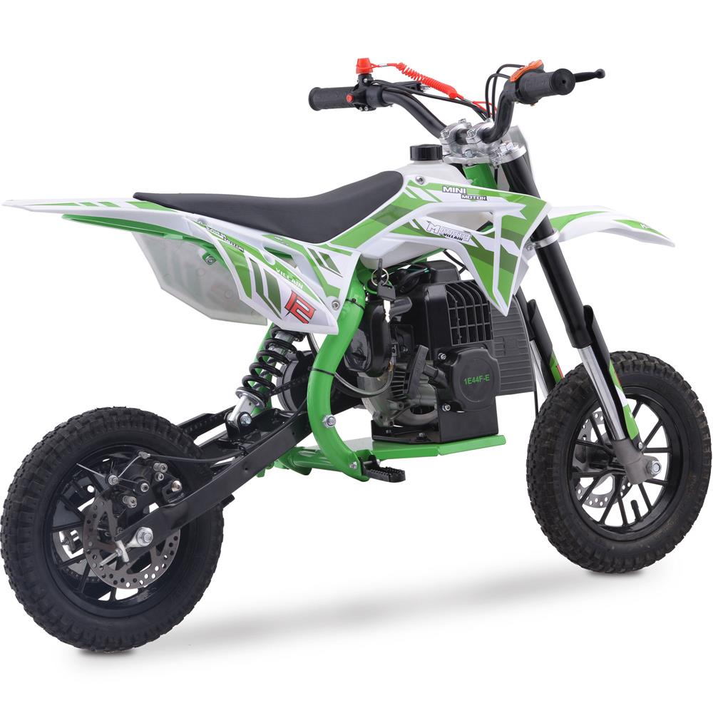 MotoTec Villain 52cc 2-Stroke Kids Gas Dirt Bike Green - view 5