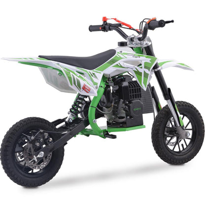 MotoTec Villain 52cc 2-Stroke Kids Gas Dirt Bike Green - view 5