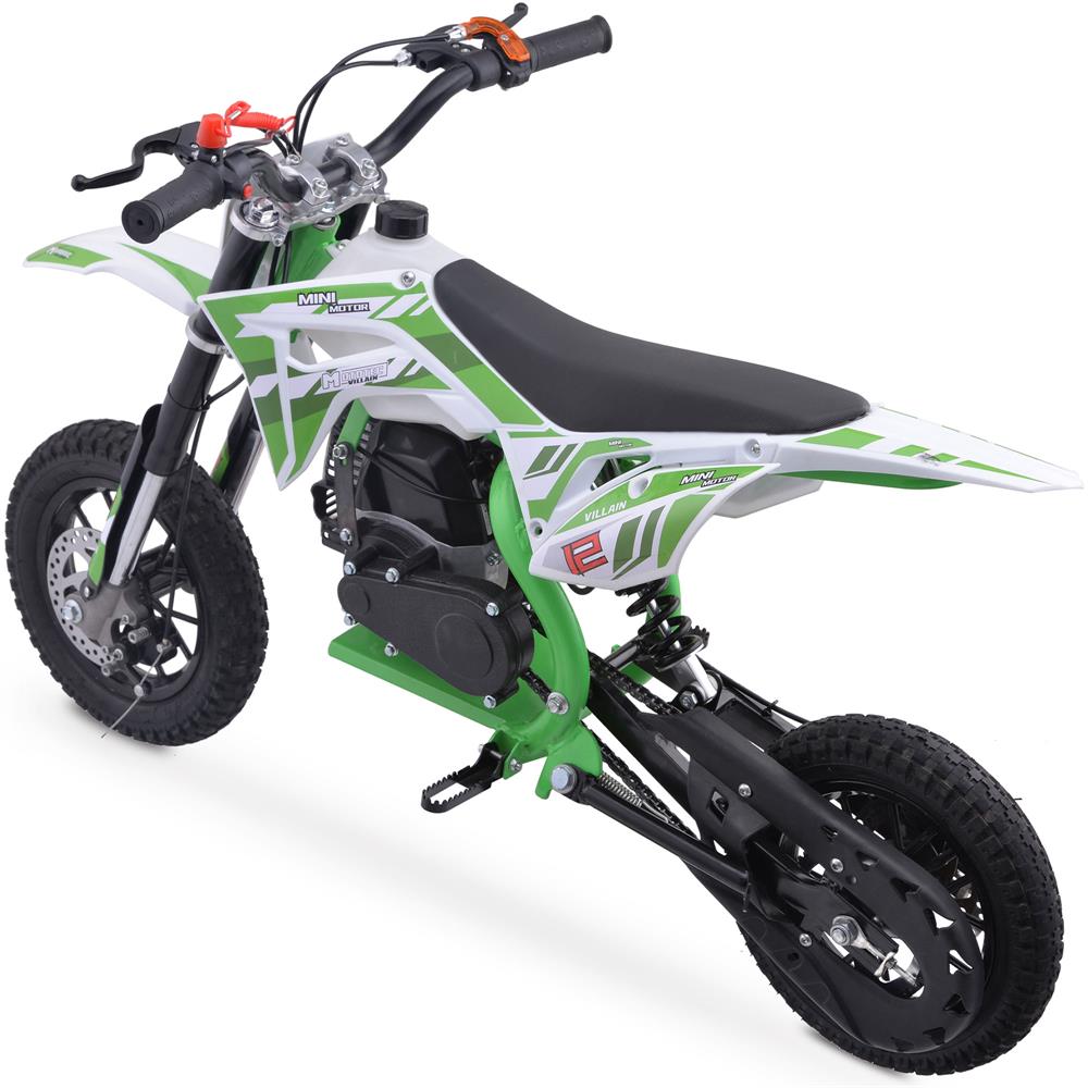 MotoTec Villain 52cc 2-Stroke Kids Gas Dirt Bike Green - view 6