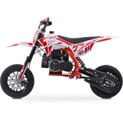 MotoTec Villain 52cc 2-Stroke Kids Gas Dirt Bike Red - view 2