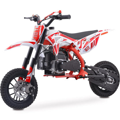 MotoTec Villain 52cc 2-Stroke Kids Gas Dirt Bike Red - view 4