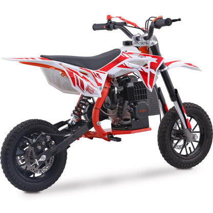 MotoTec Villain 52cc 2-Stroke Kids Gas Dirt Bike Red - view 5