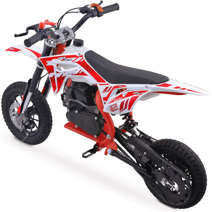 MotoTec Villain 52cc 2-Stroke Kids Gas Dirt Bike Red - view 6