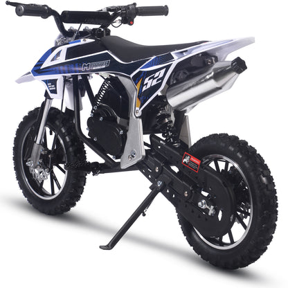 MotoTec Warrior 52cc 2-Stroke Kids Gas Dirt Bike Black - view 4