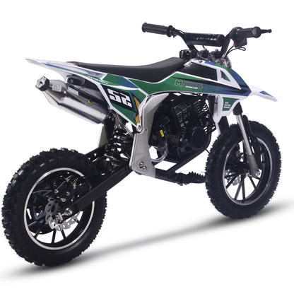 MotoTec Warrior 52cc 2-Stroke Kids Gas Dirt Bike Green - view 3