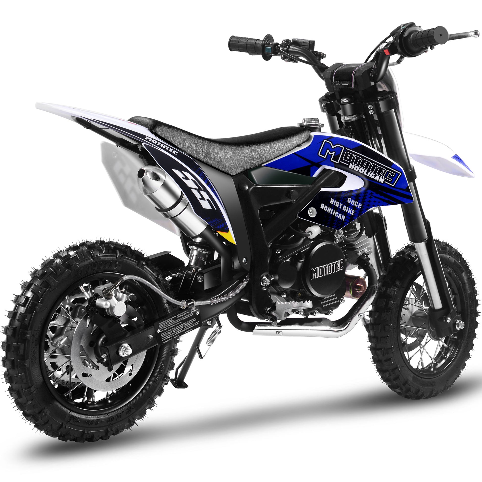 MotoTec Hooligan 60cc 4-Stroke Gas Dirt Bike Black - view 3